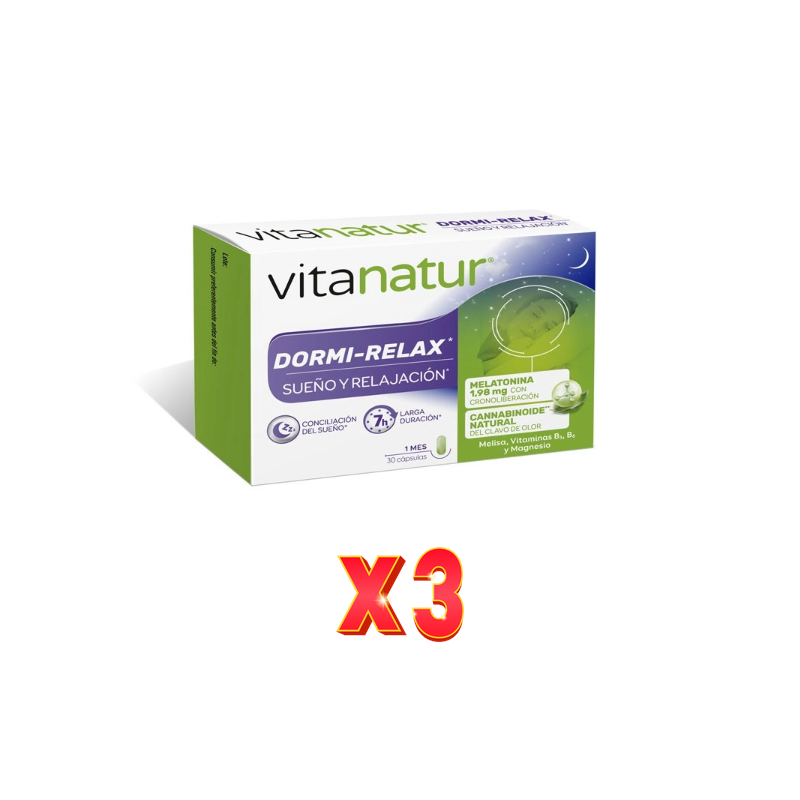 Pack de 3 unidades Vitanatur Dormi-Relax 30Caps Vitanatur