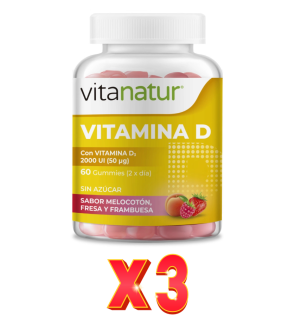 Pack de 3 unidades Vitanatur Gummies Vitamina D 60 Ud Vitanatur