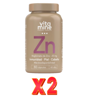 Pack de 2 unidades Bisglicinato de Zinc 60 Cápsulas Herbora