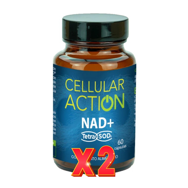 Pack de 2 unidades Cellular Action NAD+ TetraSOD® 60 Cápsulas Bioserum Pack de 2 unidades Cellular Action NAD+ TetraSOD® 60 Cápsulas Bioserum