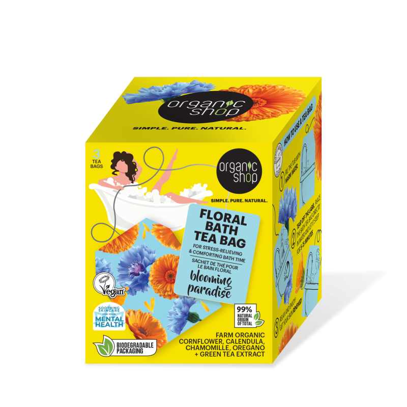 Bolsitas De Té De Baño De Flores «Blooming Paradise», 3 X 50 G Organic Shop Bolsitas De Té De Baño De Flores «Blooming Paradise», 3 X 50 G Organic Shop