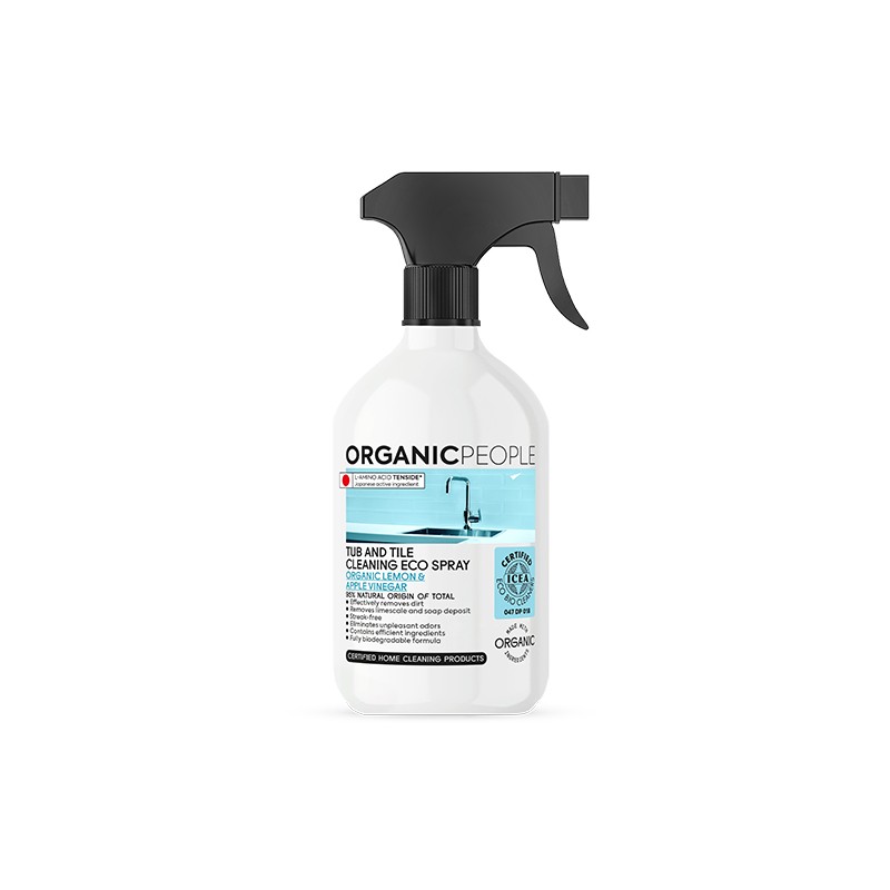 Spray Limpiador De Bañeras Y Azulejos Ecológico. Lemon & Apple Vinegar, 500 Ml Organic People