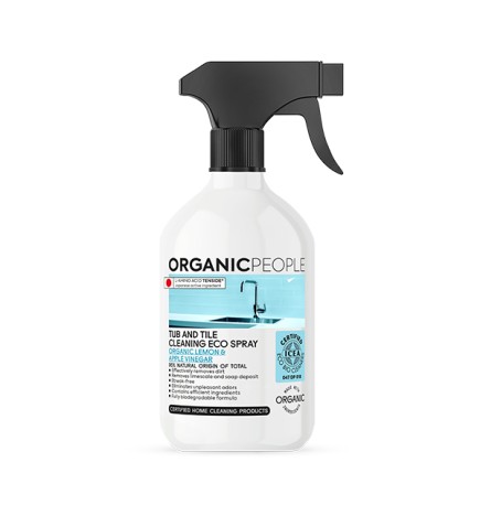 Spray Limpiador De Bañeras Y Azulejos Ecológico. Lemon & Apple Vinegar, 500 Ml Organic People