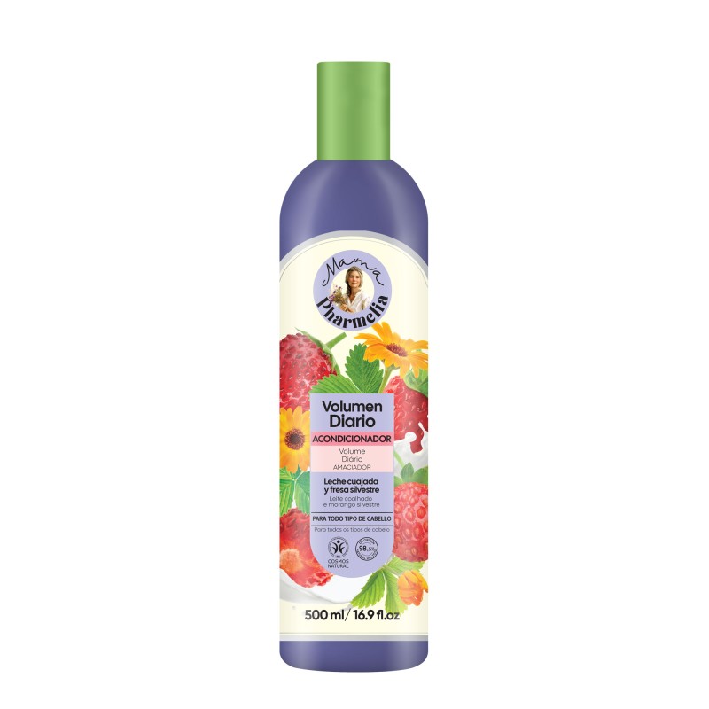 Acondicionador De Volumen Diario Leche Cuajada Y Fresa Silvestre 500 Ml Mama Pharmelia