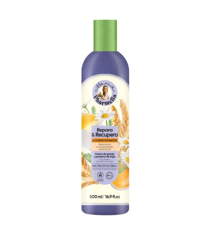 "Acondicionador Repara Y Recupera Para Todo Tipo De Cabello Con  Huevo De Granja Y Proteína De Trigo, 500 Ml" Mama Pharmelia