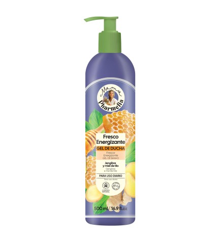 "Gel De Ducha Fresco Energizante Para Uso Diario Con Jengibre Y Miel De Tilo, 500 Ml" Mama Pharmelia