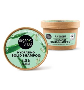 Champú Sólido Hidratante Aloe Y Baobab, 60 G Organic Shop