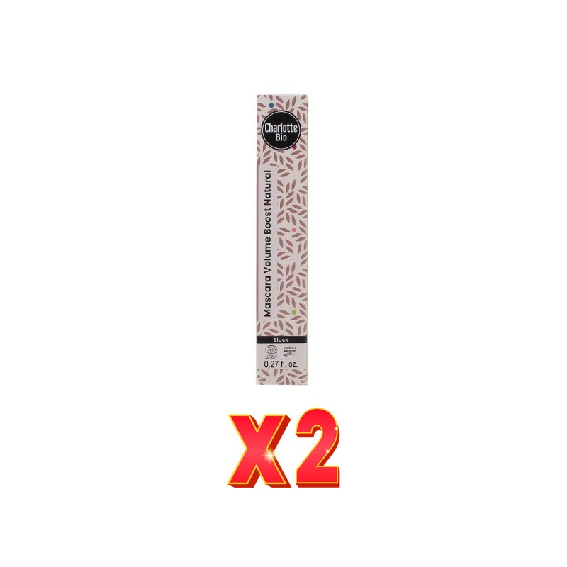 Pack de 2 unidades Mascara De Pestañas Black, 8 Ml Charlotte Bio