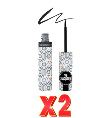 Pack de 2 unidades Delineador De Ojos Black, 3 Ml Charlotte Bio
