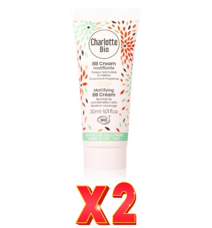 Pack de 2 unidades Bb Cream Light - Piel Grasa Con Imperfecciones, 30 Ml Charlotte Bio