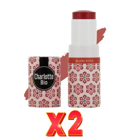 Pack de 2 unidades Rubor En Crema Rosewood - Stick, 5 G. Charlotte Bio