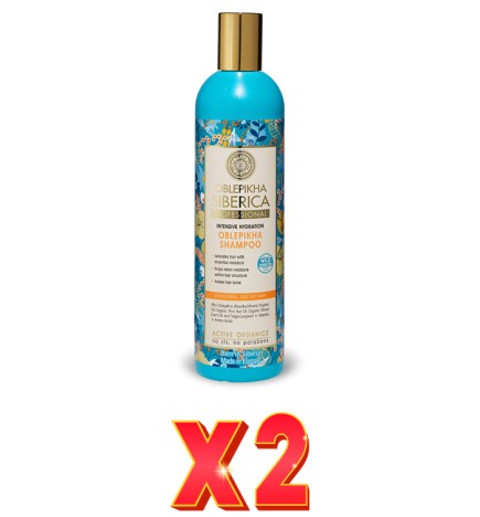 Pack de 2 unidades Champú Con Hidrolato De Espino Amarillo Orgánico Para Cabello Normal Y Cabello Seco, Hidratación Intensiva, 4