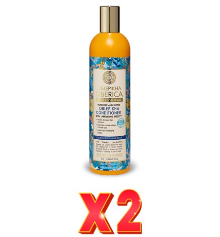 Pack de 2 unidades Acondicionador Con Hidrolato De Espino Amarillo Orgánico Para Cabello Débil Y Dañado, Nutrición Y Reparación,