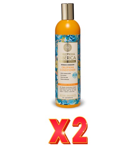 Pack de 2 unidades Acondicionador Con Hidrolato De Espino Amarillo Orgánico Para Cabello Normal Y Cabello Seco, Hidratación Inte