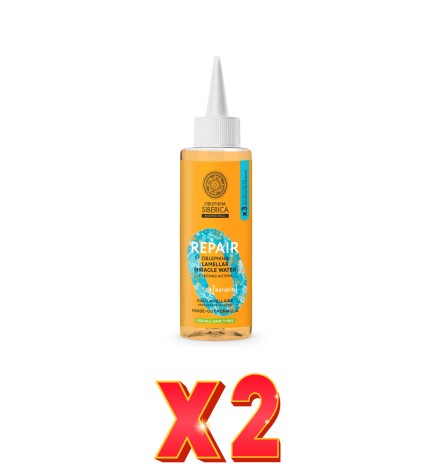Pack de 2 unidades Agua Lamelar Reparadora De Queratina, 200 Ml Natura Siberica