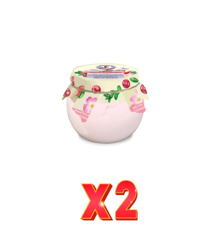 Pack de 2 unidades "Manteca Corporal Ligera De Absorción Rápida Con Arándano Rojo Y Aceite De 7 Semillas, 250 Ml" Mama Pharmelia