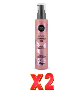 Pack de 2 unidades Aceite Body Shimmer Rosa Y Lichi, 100 Ml Organic Shop