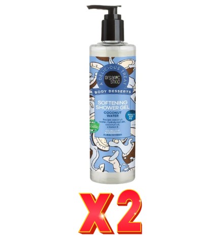 Pack de 2 unidades Gel De Ducha «Agua De Coco», 280 Ml Organic Shop