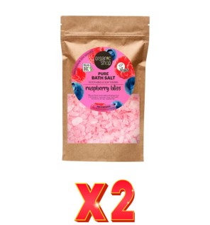 Pack de 2 unidades Sales De Baño Puras «Raspberry Bliss», 500 G Organic Shop