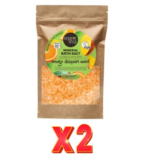 Pack de 2 unidades Sales De Baño Minerales «Mango Daiquiri Mood», 500 G Organic Shop