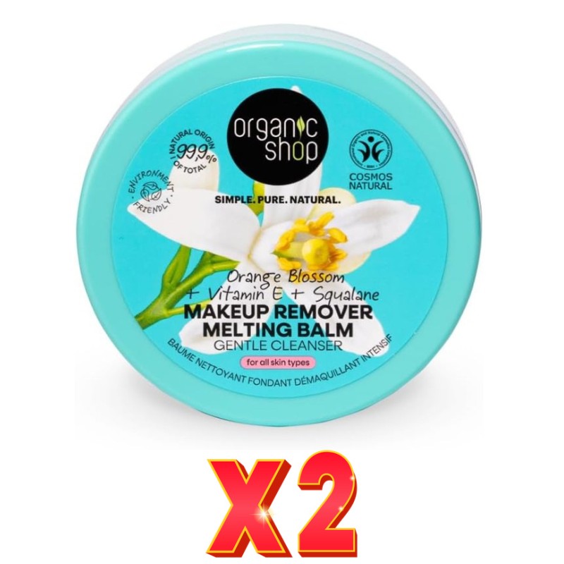 Pack de 2 unidades Bálsamo Limpiador Desmaquillante Suave, 100 Ml Organic Shop