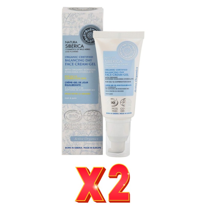 Pack de 2 unidades Cremigel Facial Equilibrante Certificado Orgánico Para Piel Grasa Y Mixta, 50 Ml Natura Siberica Pack de 2 unidades Cremigel Facial Equilibrante Certificado Orgánico Para Piel Grasa Y Mixta, 50 Ml Natura Siberica