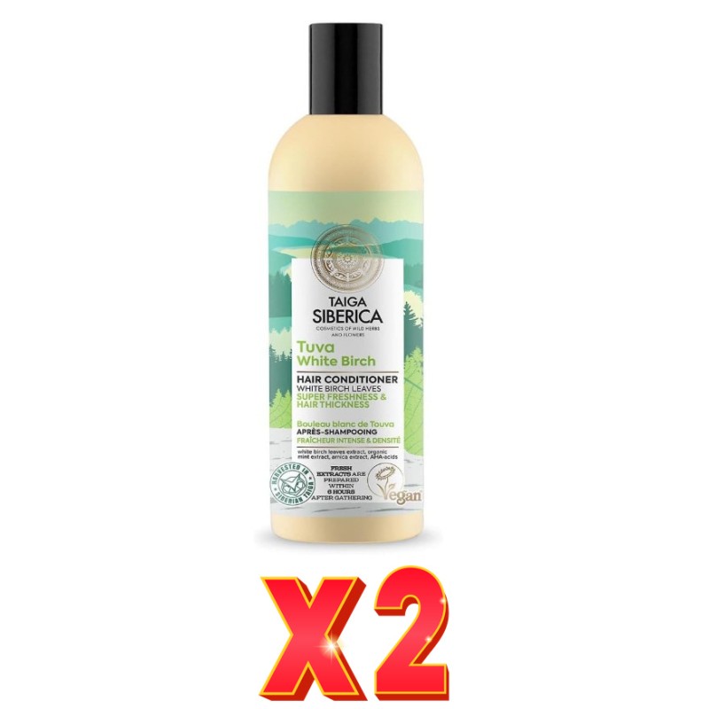 Pack de 2 unidades Acondicionador Capilar Natural Superfrescor Y Cabello Grueso Natura Siberica Pack de 2 unidades Acondicionador Capilar Natural Superfrescor Y Cabello Grueso Natura Siberica