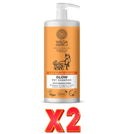 Pack de 2 unidades Champú Brillo Para Mascotas, 1L Natura Siberica