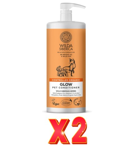 Pack de 2 unidades Acondicionador Brillo Para Mascotas, 1L Natura Siberica