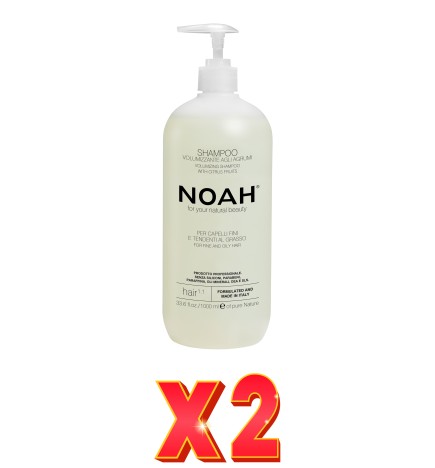 Pack de 2 unidades Champú Voluminizador Con Cítricos, 1000 Ml (1.1) Noah