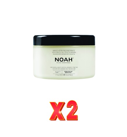 Pack de 2 unidades Mascarilla Capilar Regeneradora Con Aceite De Argán, 500 Ml (2.3) Noah