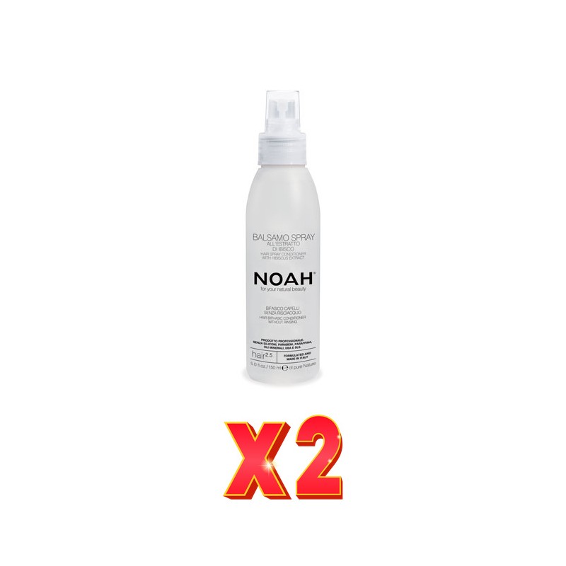 Pack de 2 unidades Acondicionador Capilar En Spray Sin Aclarado, 150 Ml (2.5) Noah Pack de 2 unidades Acondicionador Capilar En Spray Sin Aclarado, 150 Ml (2.5) Noah