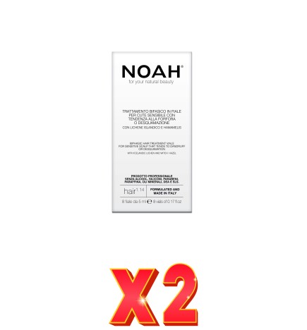 Pack de 2 unidades Ampollas De Tratamiento Bifásico Para Cuero Cabelludo Sensible (1.14) Noah