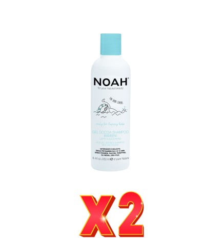Pack de 2 unidades Kids Champú Y Gel De Ducha, 250 Ml Noah