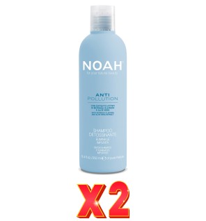 Pack de 2 unidades Anti Pollution Champú, 250 Ml Noah