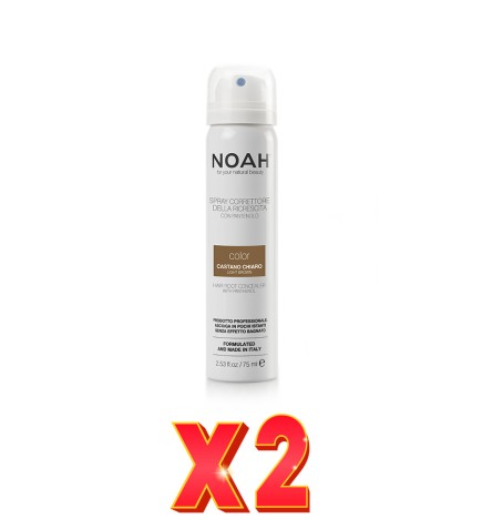 Pack de 2 unidades Corrector De Raíces Capilar Castaño Claro, 75 Ml Noah