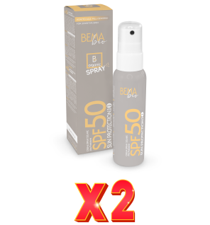 Pack de 2 unidades Spray Crema Solar De Alta Protección Spf +50, 100 Ml Bema