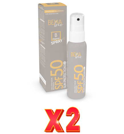 Pack de 2 unidades Spray Crema Solar De Alta Protección Spf +50, 100 Ml Bema