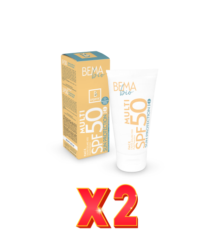 Pack de 2 unidades Be Bio Sun Crema Solar Facial Multiproteccion Spf50+ 50 Ml Bema