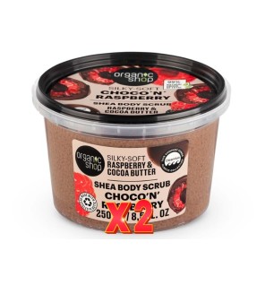 Pack de 2 unidades Ogs Crp Exfoliante Corporal De Cacao Y Frambuesa «Choco´N´Raspberry», 250 Ml Organic Shop