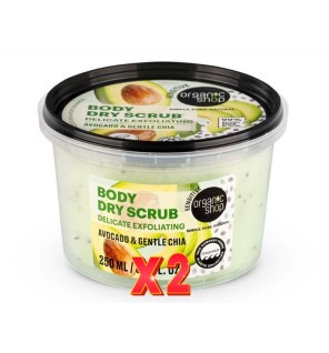 Pack de 2 unidades Ogs Crp Exfoliante Corporal De Aguacate Y Chía, 250 Ml Organic Shop