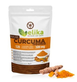 Curcuma+Piperina 120 Comprimidos Elikafoods
