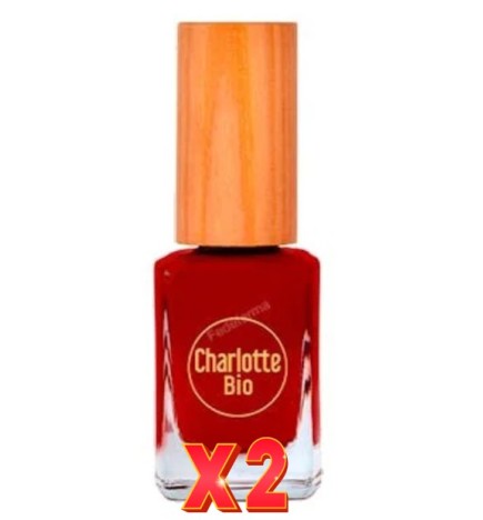 Pack de 2 unidades Esmalte De Uñas 07 Burgundy Red, 10 Ml Charlotte Bio