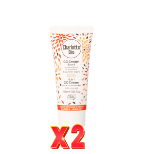 Pack de 2 unidades Cc Cream Light 6 En 1 - Anti-Edad - Piel Seca, 30 Ml Charlotte Bio