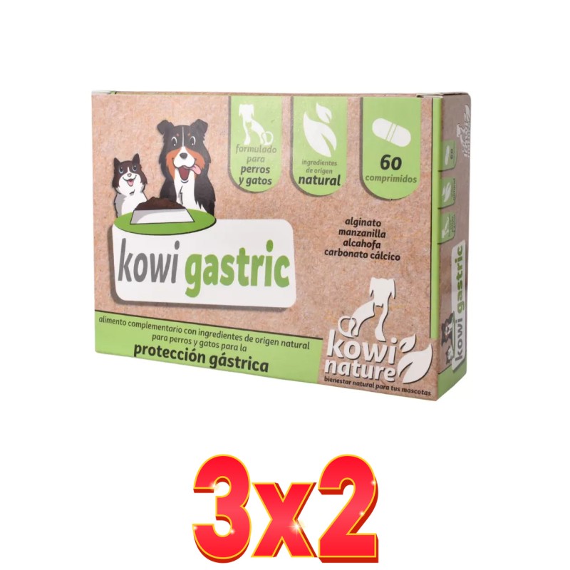 Pack de 3x2 unidades Kowi Gastric 60 Comprimidos Kowi