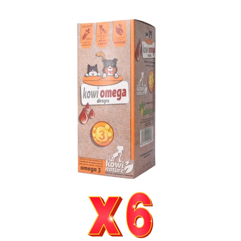 Pack de 6 unidades Kowi Omega Drops 250 Ml Kowi
