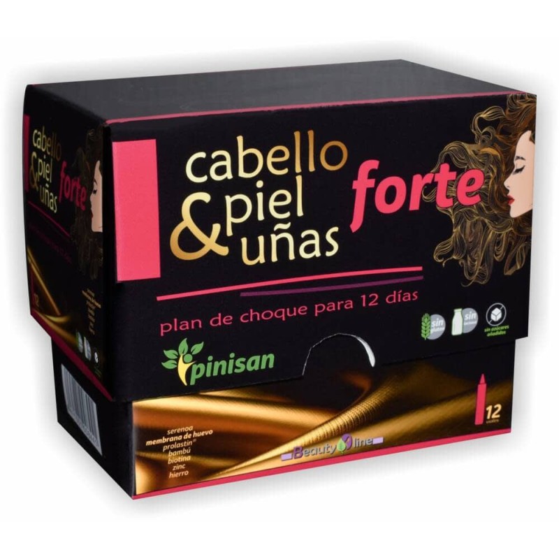 Cabello-Piel & Uñas Forte Beautyline 12 Viales Pinisan Cabello-Piel & Uñas Forte Beautyline 12 Viales Pinisan