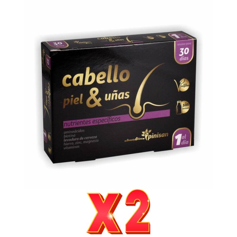 Pack de 2 unidades Cabello-Piel & Uñas 30 Cápsulas Pinisan Pack de 2 unidades Cabello-Piel & Uñas 30 Cápsulas Pinisan