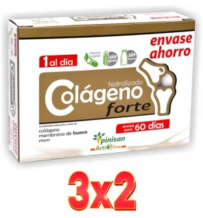 Pack de 3x2 unidades Colageno Hidrolizado Forte 60 Caps Pinisan