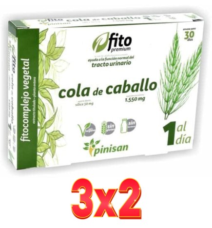 Pack de 3x2 unidades Fito Premium Cola Caballo 30 Cápsulas Pinisan